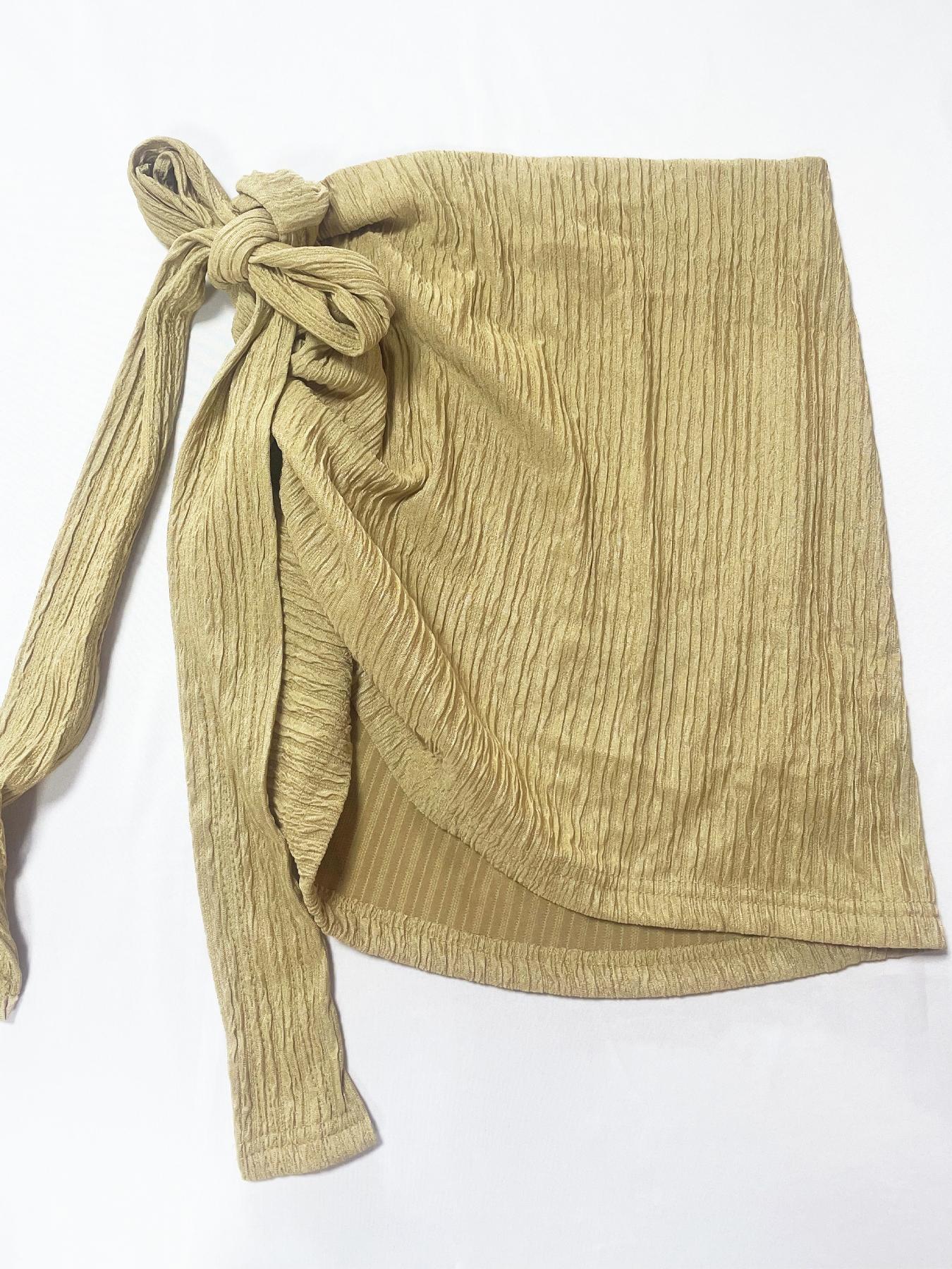 Women's Holiday Top and Stylish Bodycon Skirt Set, Breathable Beachwear for Casual Vacations, Chic Clothes