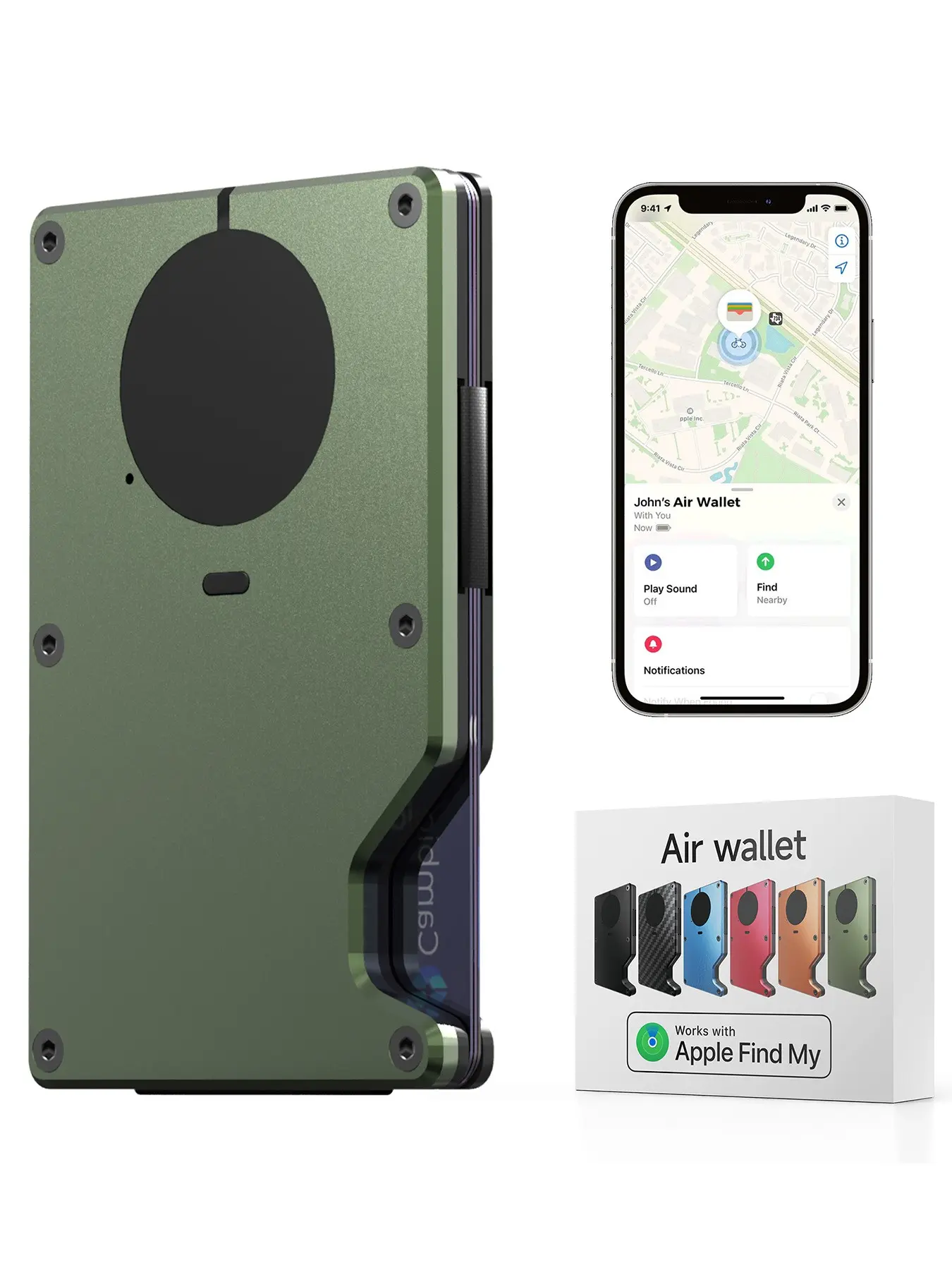 Carbon Fiber Ultra-Thin Card Holder, Slim Card Storage, Wallet Cards Storage, Functional Design with Apple Find My Tracking, Anti-Magnetic Multi-Card Slot, Men's Business Portable Wallet