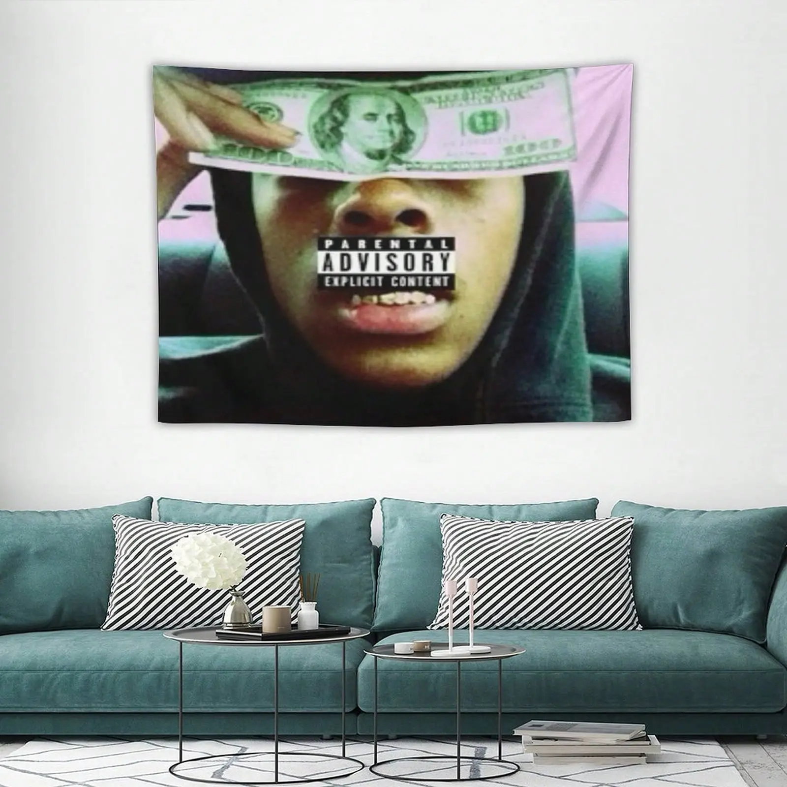 Rap Singer Chris Travis Polyester Music Art Tapestry Wall Decor - American Flag Banner, Dorm Room Inspo for University Students, Gift Idea for Fans, Us Pride Home Decor