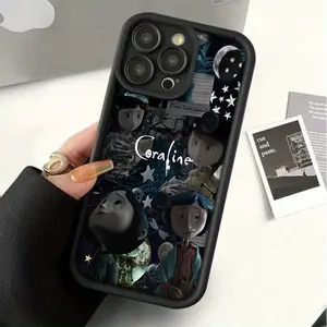 Galaxy S23/S24/S25 and iPhone 11 to 16 case |   Maximum Resistance to Falls and Shock |   With a dark Coraline collage print