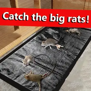 4Pcs Upgrade Version Ultra Large Invisible Mouse Trap Mat, Super Strong Adhesive Plastic Rat Glue Trap, Easy Capture, Suitable for Warehouse Home Kitchen Outdoor Indoor Use, Mousetraps