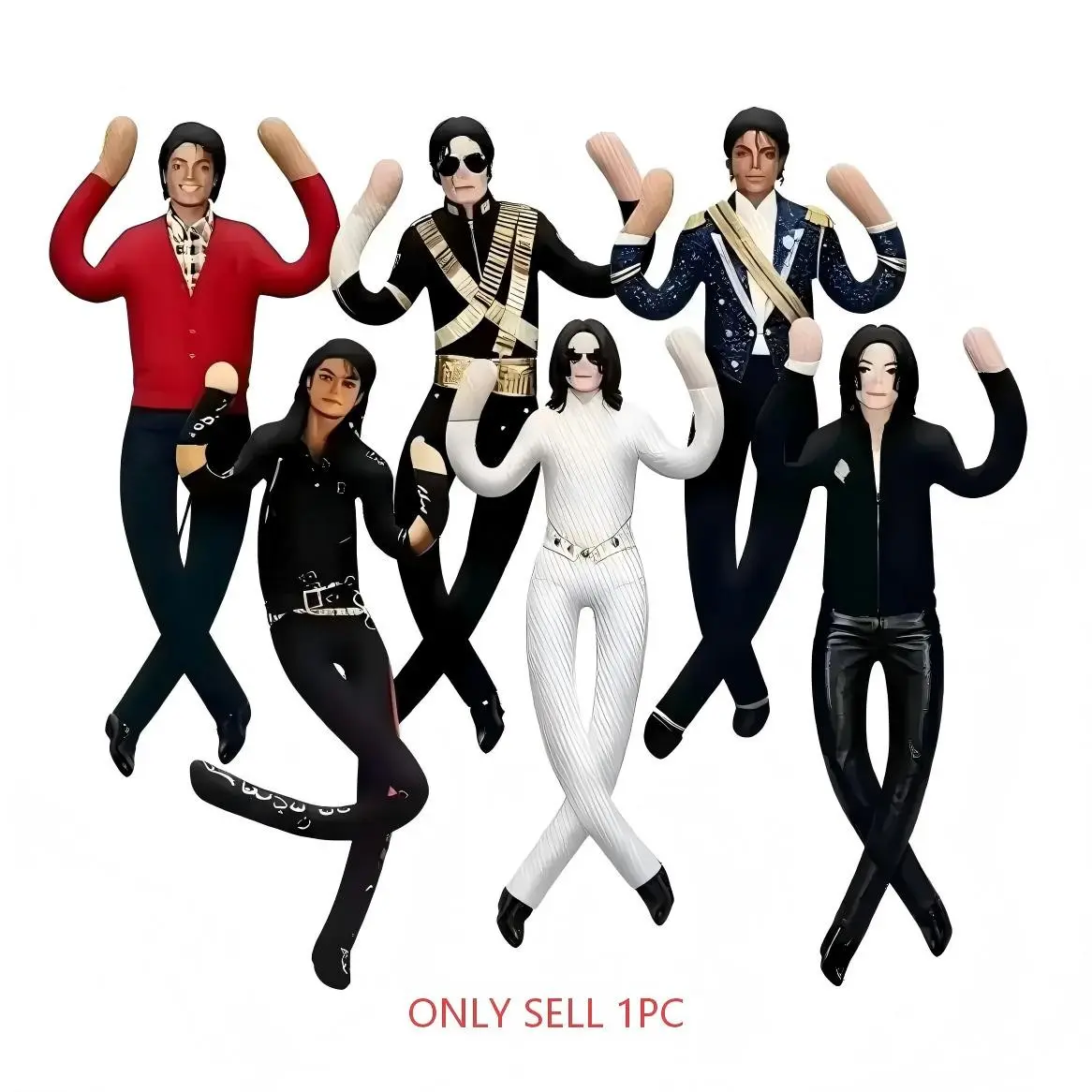 Michael Jackson Role-Play Doll, Plush Toy for Room Decor, Flexible Abstract Humanoid Model, Collectible Gift, Fashion Accessory, Collectible Figure Ornament