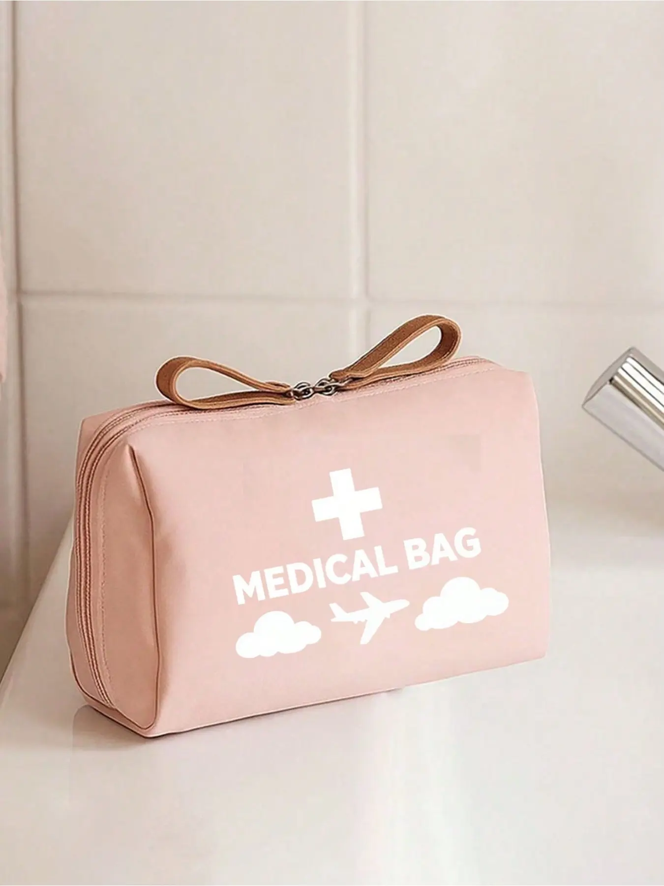 Portable Medicine Bag, Compact Pill Organizer, Convenient Drug Storage Pouch for Daily Use, Outdoor Activities and Travel, Multi-functional Fabric First Aid Bag for Dormitory Storage