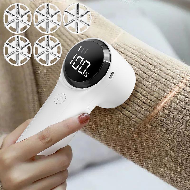 Electric Lint Remover with Brush, Portable Rechargeable Household Fabric Shaver, 3-Speed Sweater Shaver for Fast Lint Removal, Durable for Socks, Coats & Bedding Electric Lint Remover with Brush, Portable Rechargeable Household Fabric Shaver, 3-Speed Sweater Shaver for Fast Lint Removal, Durable for Socks, Coats & Bedding