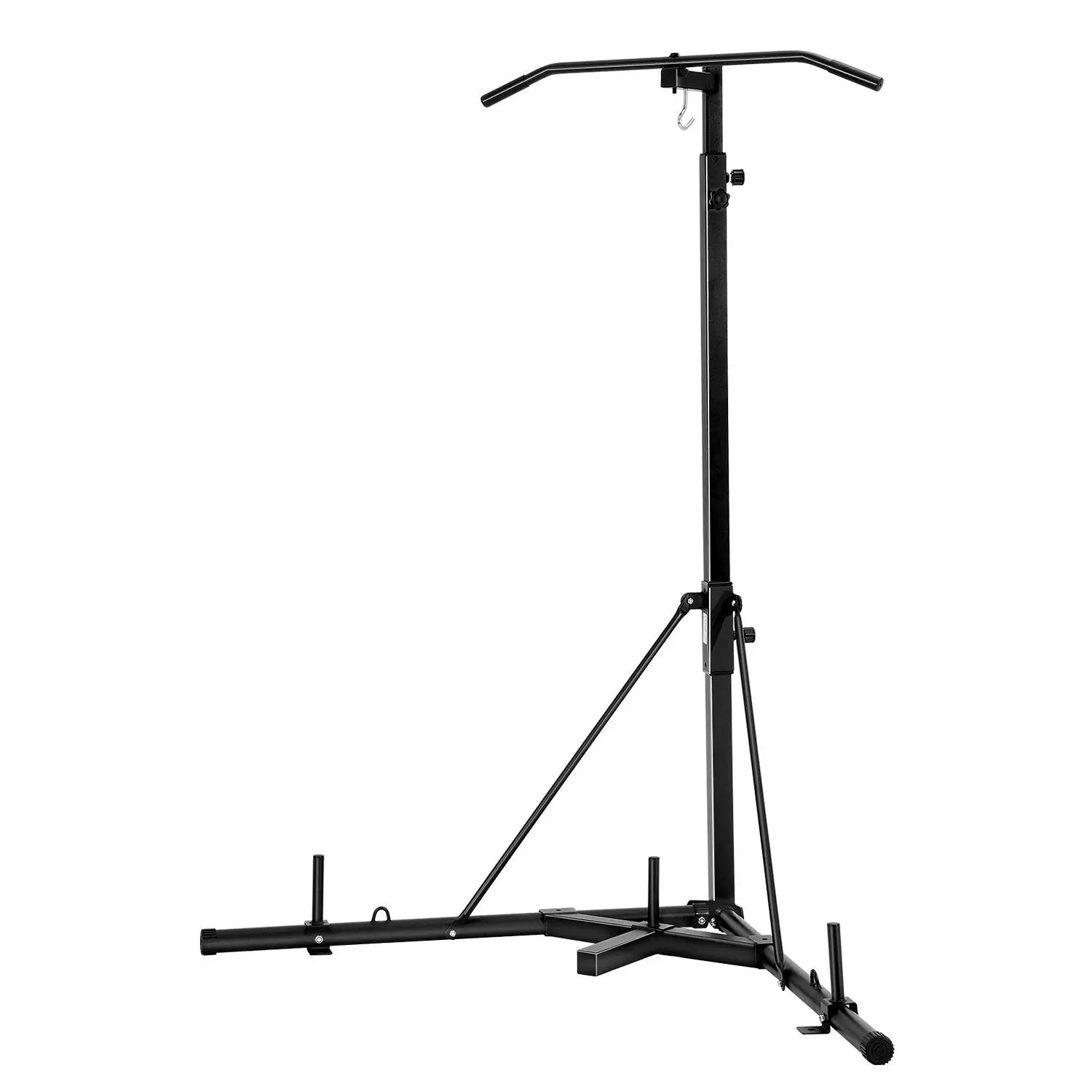 【Summerfinds】VEVOR 2 in 1 Punching Bag Stand, Steel Heavy Duty Workout Equipment, Adjustable Height Boxing Punching Bag Stand with Pull Up Bar, Freestanding Sandbag Rack, Holds Up to 140 lbs, for Home Gym Fitness