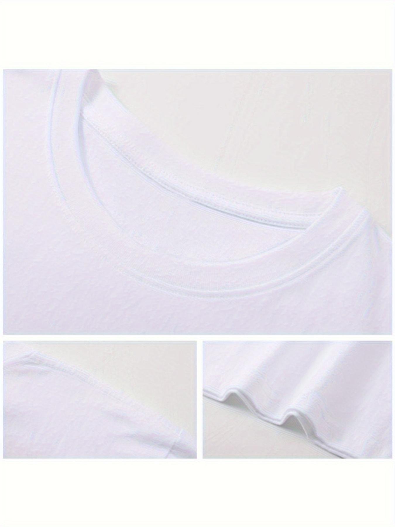 Men's Fashion Printed T-Shirt - Dark Green "V" Letter + Cartoon Rabbit Pattern, Street Style T-Shirt, 180g Pure Cotton Men's T-Shirt Streetwear Casual Crewneck Tshirt graphic tee hannah montana 20th anniversary merch 90s graphic tees