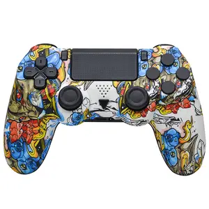 2-Pack Controller for PS4, New Private Model P4 Wireless Game Controller Compatible with P4/Pro/Slim/PC, Touchpad Water Transfer Printing