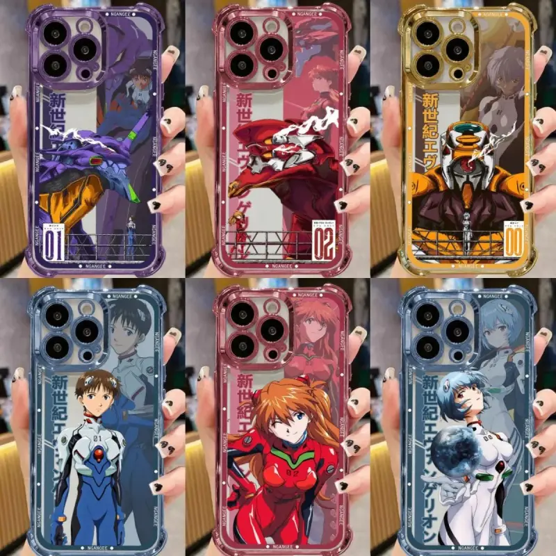 Evange1i0n Phone Case for iPhone 16 Pro Max Anime EVA 01/02/00 Asuka Rei Aesthetic Protective Cover Phone Case For iPhone 17 16 15 14 13 12 11 PRO PLUS MAX Phone Case#YGSJDXSJ1