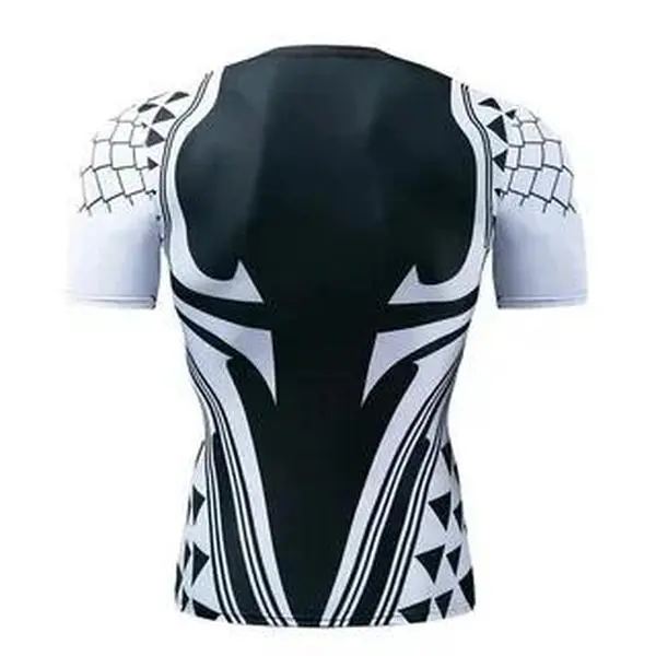 Male Jujutsu Kaisen Anime 3D Print Short Sleeve Compression Cut Gym Compression T-Shirt - Polyester Undershirt for Martial Arts, Gym Wear