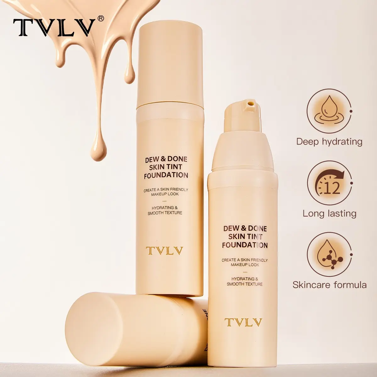 Colored Moisturizing Foundation Liquid, Long-Lasting Coverage, Lightweight Formula, Ideal for Daily Use, Perfect for All Skin Types