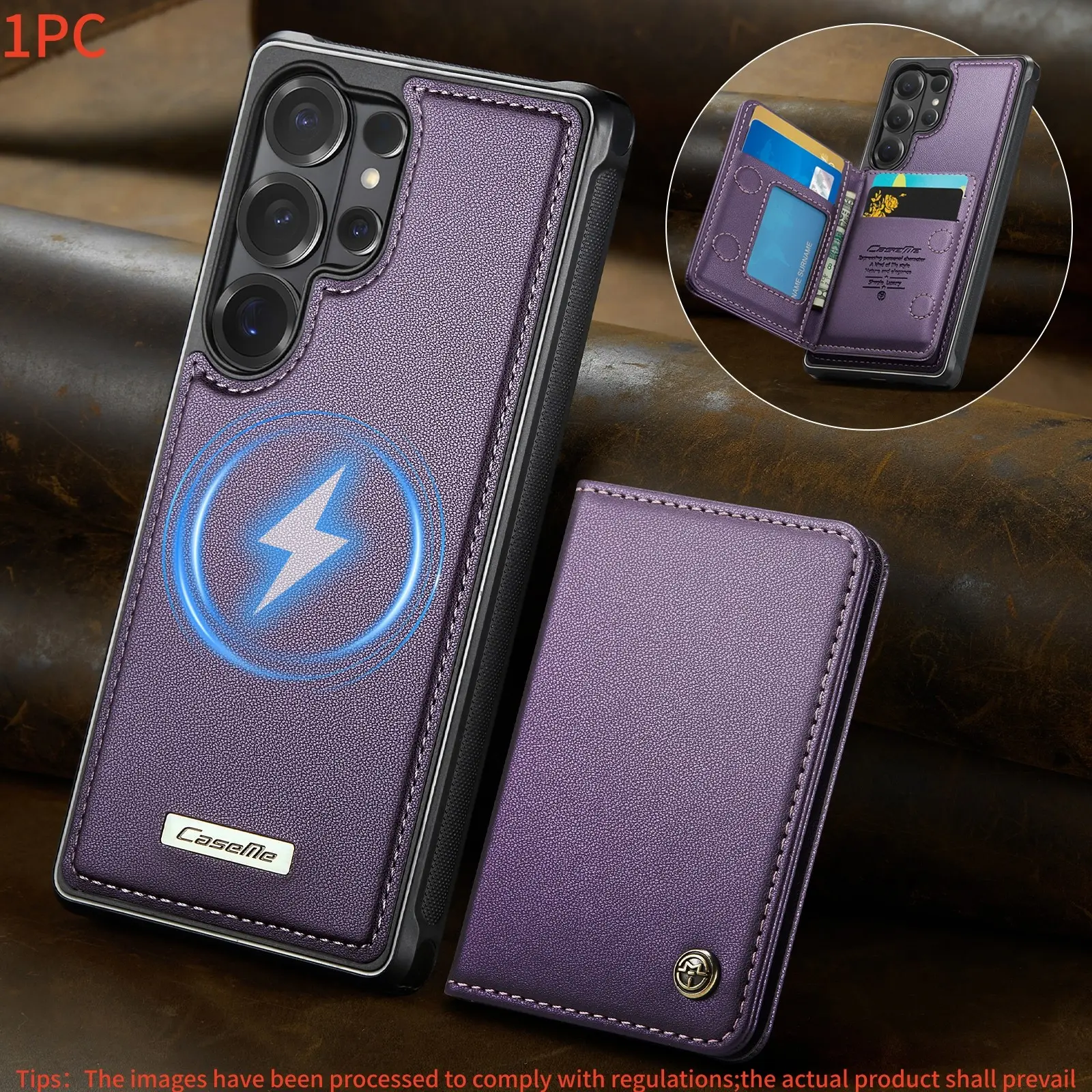 Detachable Two-In-One Phone Case for Samsung Galaxy S26/s25/s24/s23/s22/s21 Ultra Plus Fe, Wallet with Card Slot, Rfid Protection, Shockproof