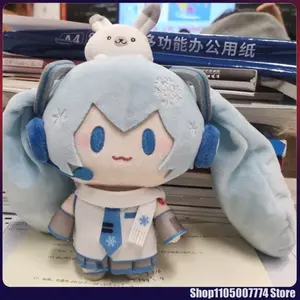 New Hot Hatsune Miku Winter Series Snow Future Top Top Treasure Kawaii Doll Fufu Plush Doll Pendant Girl Birthday Gift Cute