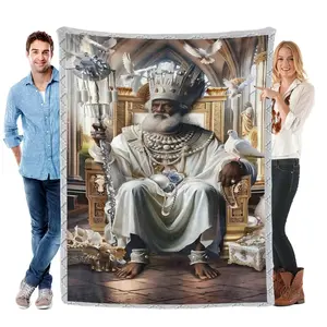 God the Father Blanket | Almighty Faith Christian Throw | Spiritual Living Room Decor & Religious Gift Christian Blanket  Prayer Blanket  Perfect for living room decor, prayer spaces, Suitable as a gift sizes 60*80,30*40 ,40*50 50*60