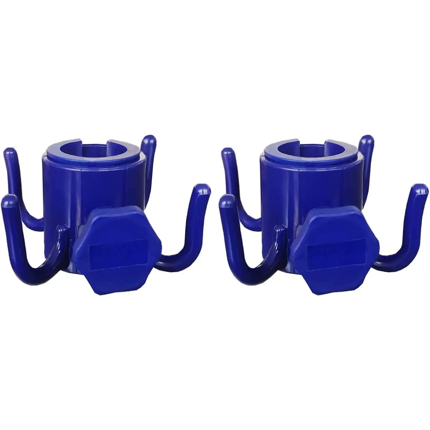 2 Pack Beach Umbrella  Hook, 4-prongs Plastic Umbrella Hook  for Towels/Hats/Clothes/Camera/Sunglasses/Bags-Durable, Fit for Beach,Camping Trips Blue