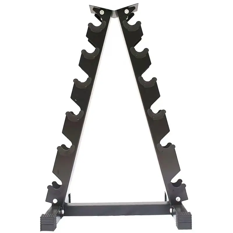 Heavy-Duty 6-Tier A-Frame Dumbbell Rack Stand for Home Gym - Carbon Steel Construction - Space-Saving Weight Storage - Holds Up to 660 lbs - Easy Assembly