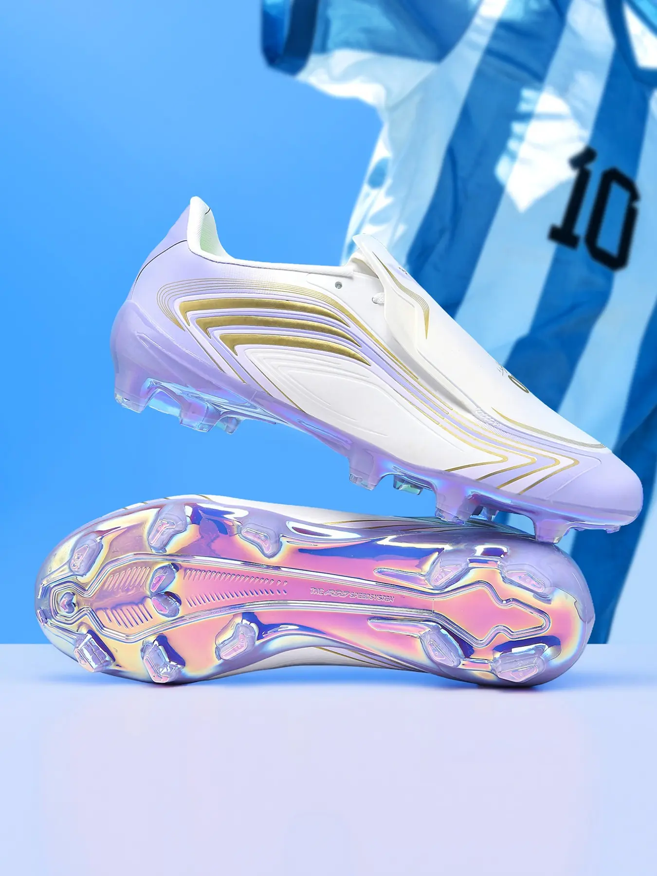 Men's High-End Seamless Football Shoes, Anti-Slip Durable Outdoor Lawn Soccer Shoes, Super Grip and Support, Fashionable Sporty Style