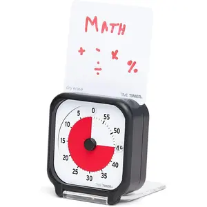 Time Timer 3 inch Visual Timer - 60 Minute Kids Desk Countdown Clock with Dry Erase Activity Card and Desktop App Access - for Kids Classroom, Homeschool Study Tool, Task Reminder, Home and Kitchen