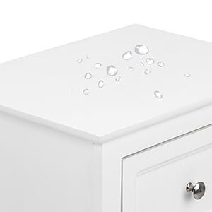 White Nightstand with 2 Drawers, Night Stands for Bedrooms, Small Bed Side Table/White Night Stand with Drawers for Small Spaces, College Dorm, Kids’ Room, Living Room, French, 16W x 12D x 24H