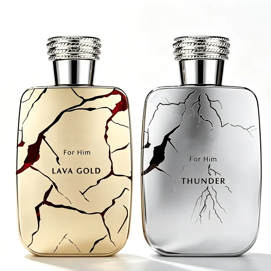[New Arrival] Men's Perfume Spray, 3.4Oz (Fresh Woody, Oriental Woody Fruity Scent) Unique Lightning Bottle Design, Attractive Fragrance, Long-Lasting Scent, Suitable for Various Occasions, Perfect Gift
