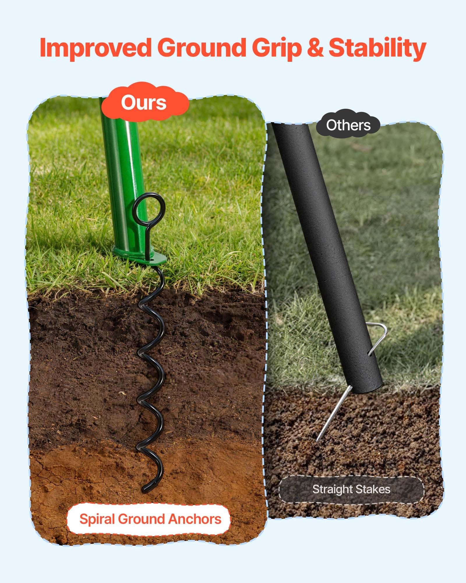 【Summerfinds】VEVOR Unisex Carbon Steel Backyard Playground Equipment, 32-in Adjustable Saucer & Belt Seats, Heavy-Duty A-Frame Stand, 440-lbs Load Capacity, Spiral Ground Anchor Reinforcement, Sturdy Swinging Outdoor Gear for Long-Term Use