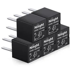 Nilight 5Pcs 4Pin SPNO Automotive Purpose Relays