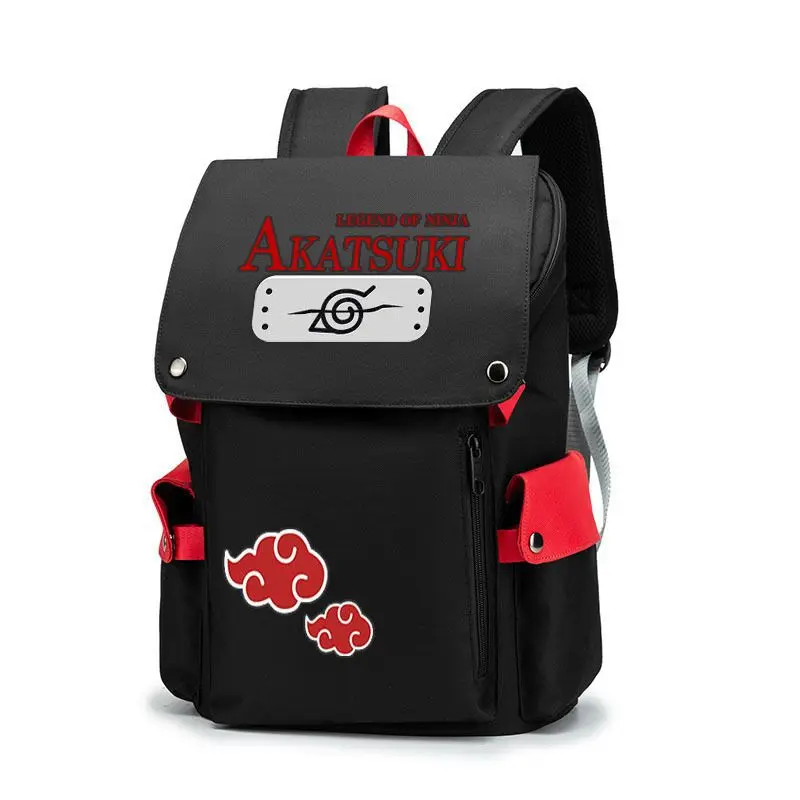 Viral Anime Cloud Pattern Backpack Large Capacity Oxford Cloth Rucksack 15.6 Inch Laptop Bag Fashion Street Travel Storage Backpack Multiple Styles Available Naruto