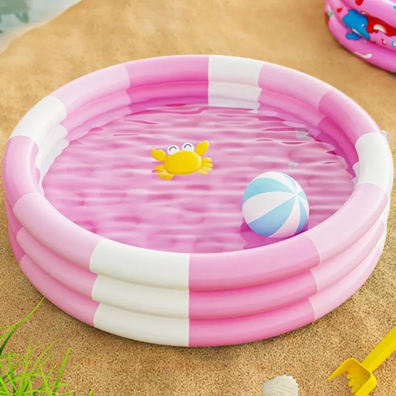 Portable Inflatable Splash Pool for Kids - Lightweight Round Kiddie Pool with Different Sizes, Vibrant Design, Easy Inflate Setup, Fun & Safe Playtime for Backyard, Picnic Use