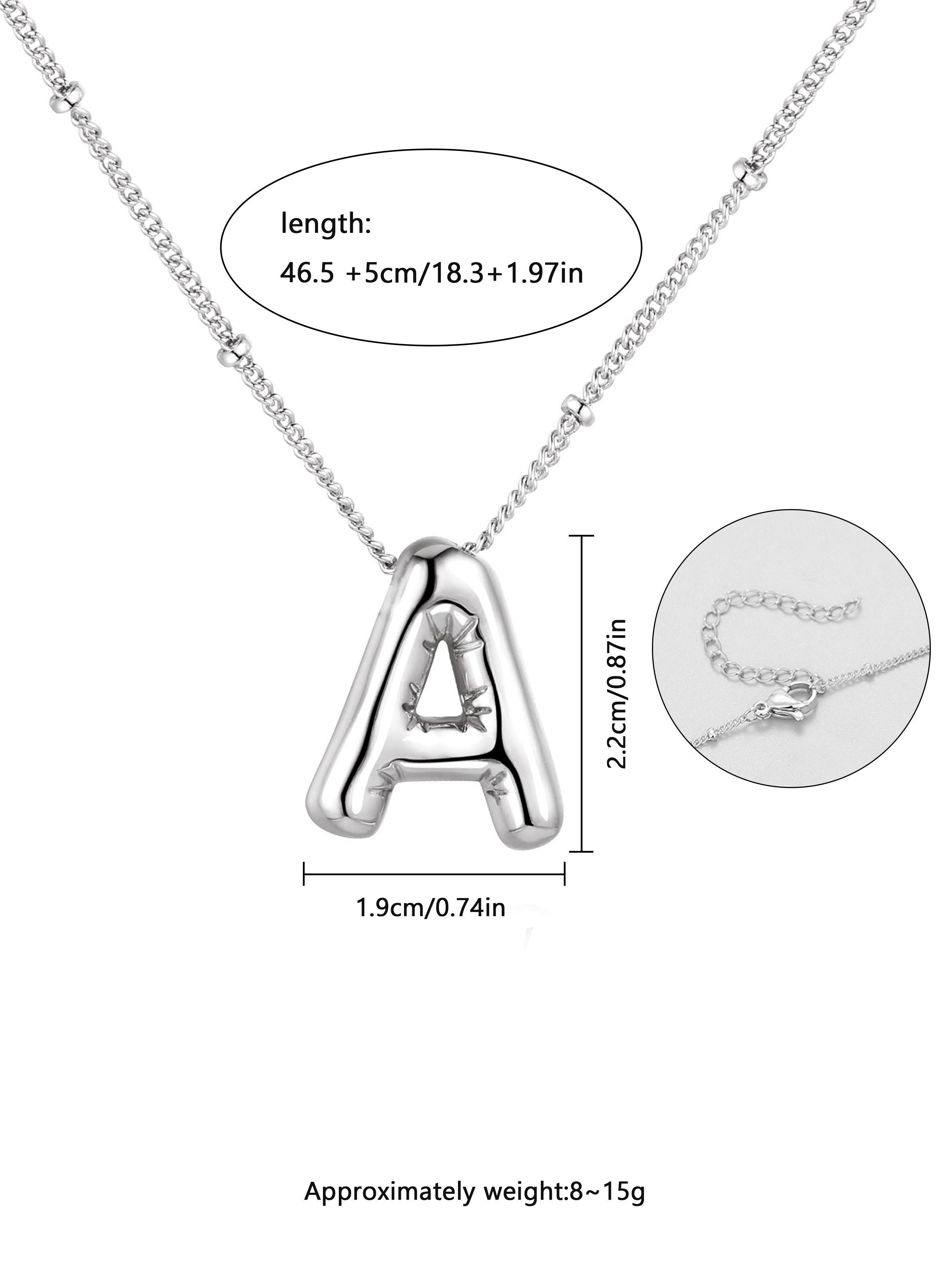 Fashionable Letter Pendant Necklace Initial, Alloy Jewelry for Party, Daily Clothing Decor, Trendy All-match & Exquisite Jewelry for Birthday Gift