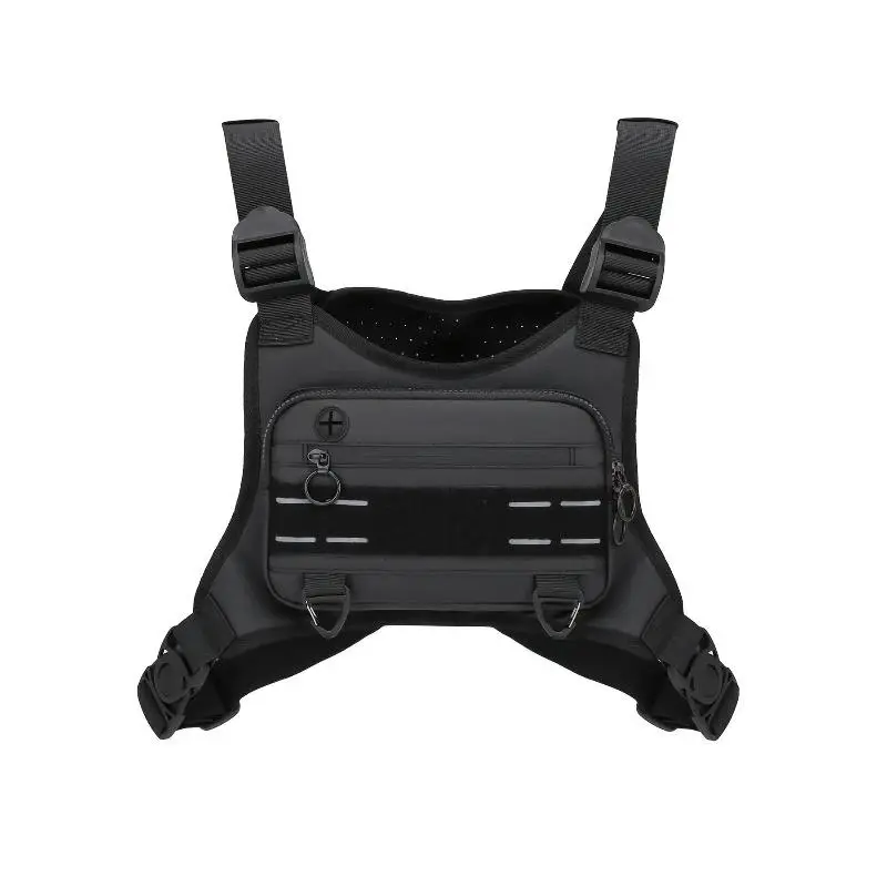 Motorcycle Protective Vest - Lightweight, Water-Resistant Polyester-Nylon Synthetic Chest Bag for Adults, Outdoor Workout