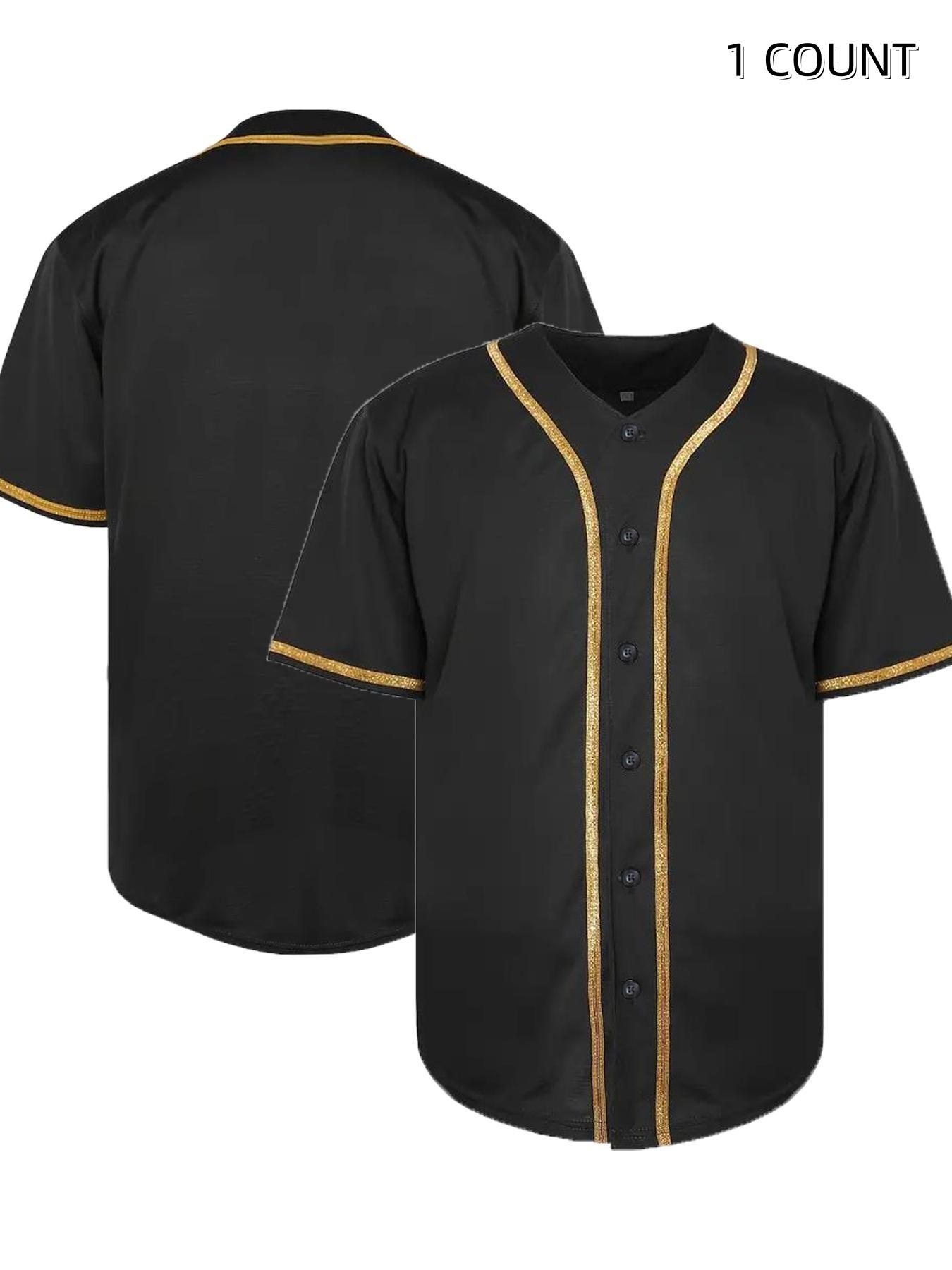 Baseball Jersey for Men and Women, Baseball Shirts for Button up Shirt,Hipster Hip Hop Sports Uniforms, Sports Top