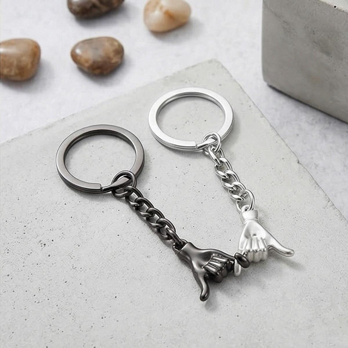 Pinky Promise Gift Matching Couple Gifts for Him Her Boyfriend Girlfriend Best Friend Matching Keychains for Couples Wife Husband One Year Anniversary Christmas Birthday Gifts Valentines Day Gifts