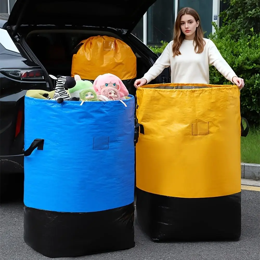 Heavy-Duty Moving Bag 🛄📦 - 1-Pack with Sturdy Handles & Drawstring Closure, Large-Capacity Foldable Clothing Storage Bag for Moving/Travel/Dorm/Storage, Holds Clothes/Bedding/Laptops, Black Friday Deal: Ideal Christmas/New Year Gift 🎁