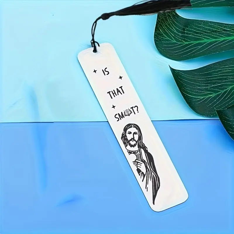 1/3/5pcs Whimsical Stainless Steel Bookmark with Black Tassel - "Is This ST?" Humorous Gift for Book Lovers, Perfect for Best Friend, Coworker, Male And Female Readers - Unique Birthday And Easter Present, Bookworm Gift