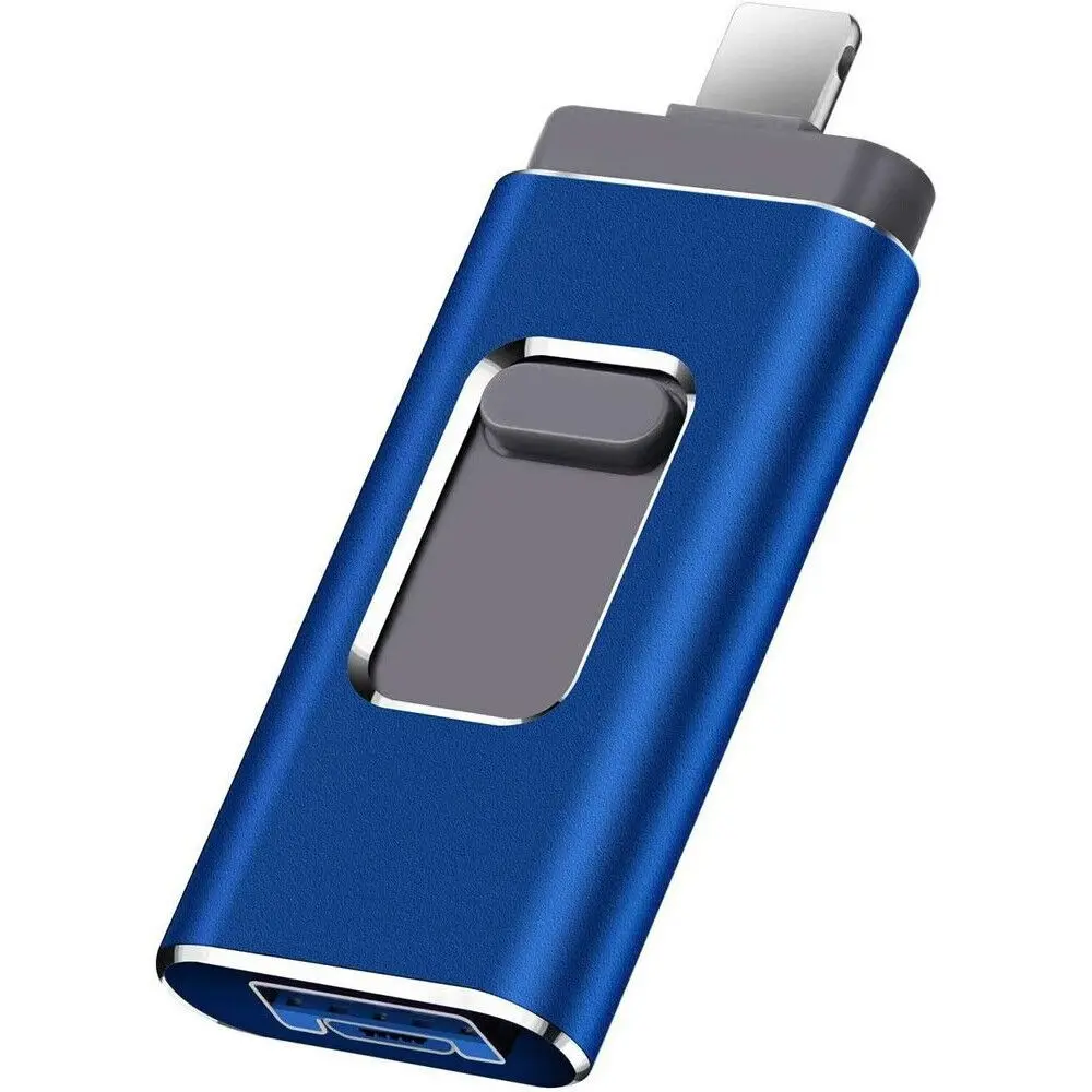 4-in-1 Flash Drive for iPhone & Type-C & Android & PC, USB 3.0 External Drive, iPhone Thumb Drive Photo Stick, USB 3.0 Memory Stick PenDrive, 64GB 128GB 256GB 512GB 1TB Portable Backup Storage, Perfect Valentine's Day, Birthday & Christmas Gifts!