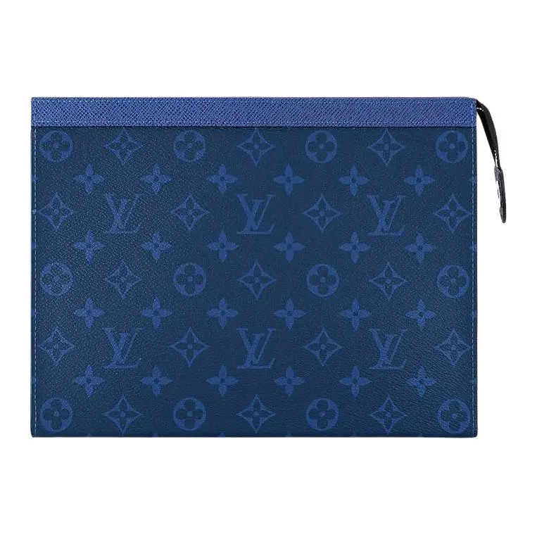 Louis Vuitton Pochette Voyage Classic Monogram Elegant Toiletry Bag for Men - Blue Leather and Canvas, Elegant Toiletry Bags