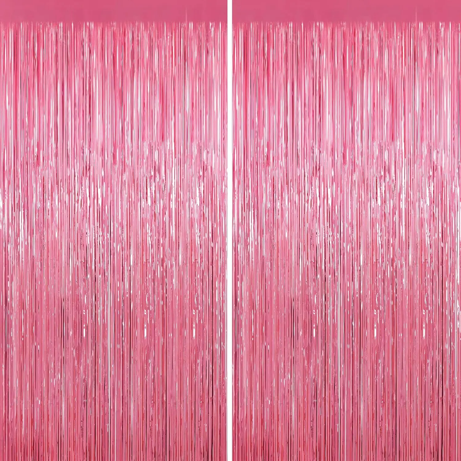 2 Pack  Foil Fringe Curtains, 3.3ft x 6.6ft Streamer Foil Curtain, Tinsel Backdrop for Birthday Party, Christmas Decor, Wedding Engagement  Shower Bachelorette Party Decorations