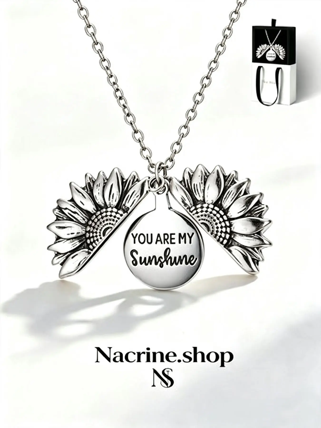 Sunflower Whisper - Warm Sun Message Luxury Romantic Gem Necklace, Gift for Lovers, Family & Friends, Perfect for Birthdays, Anniversaries, Valentine’s Day and Christmas