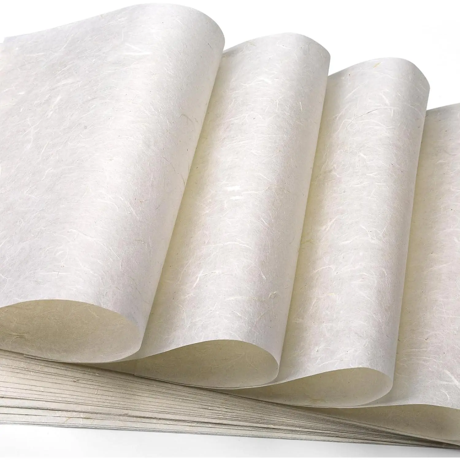 A4 20 Sheets Natural Mulberry Rice Paper, Off-White Decorative Paper for Decoupage, Writing, Painting, Printing, Card Making, Art Crafts DIY Gift Wrap