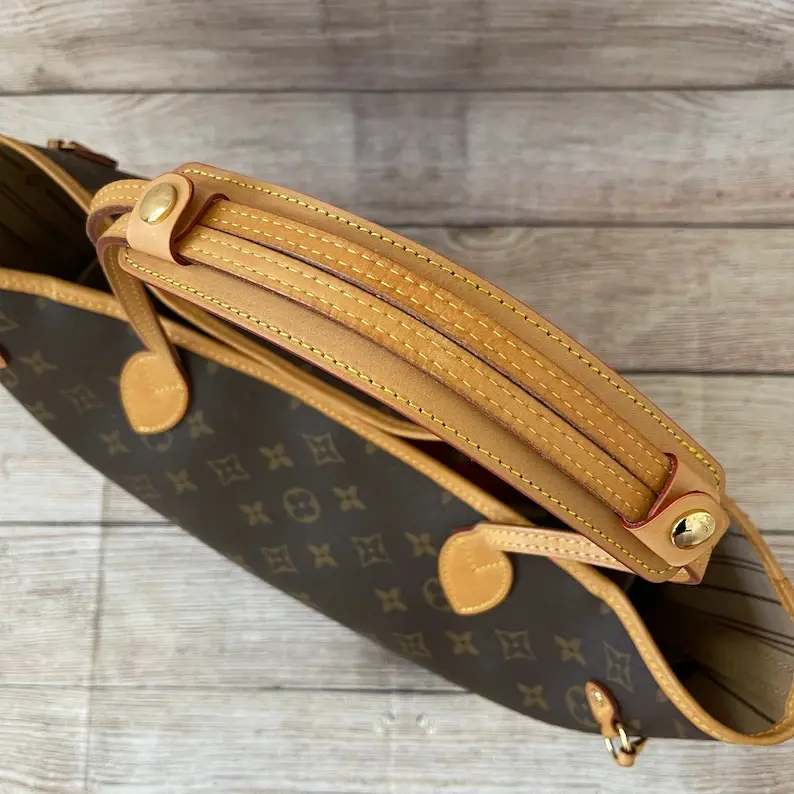 Ankes Artisan Vachetta Leather Handle Protector & Shoulder Pad Cover, Bag Accessories for LV Neverfull PM, MM, GM Styles