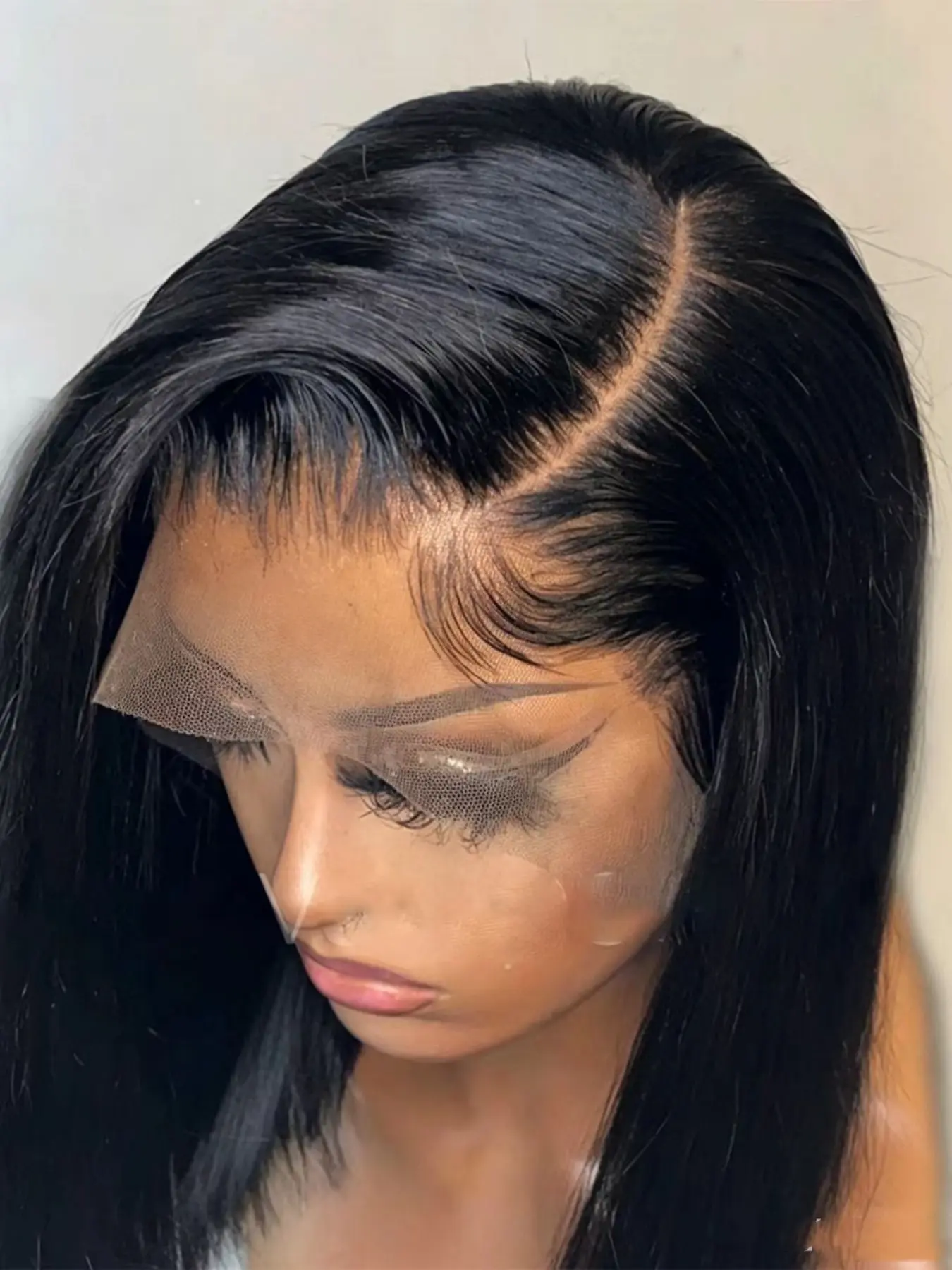 14 Inch Long 13*4 Front Lace Straight Short Wig, Natural 180% Density, No Glue, Heat Resistant, Comfortable Daily Wear, Glueless Lace Wigs