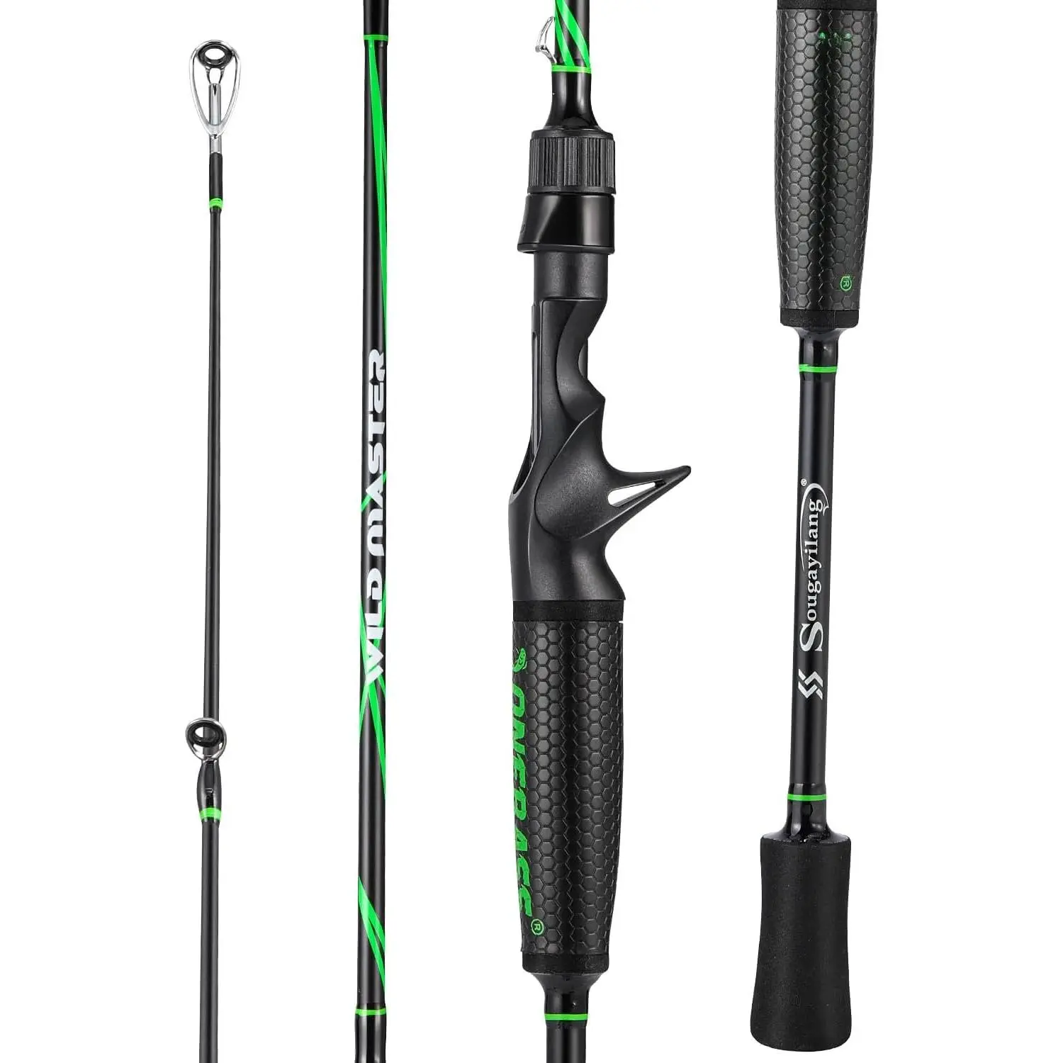 Fishing Rod, Lightweight Graphite Spinning & Casting Rod with Super Polymer Handle