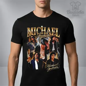 Michael Jackson Graphic Tee Michael Jackson Music Men T-Shirt Jackson King of Pop MJ Unisex T-Shirt Trendy Casual Streetwear Summer Top, Pop Culture Fan Graphic Tee Perfect Gift for Men & Adult Fashion