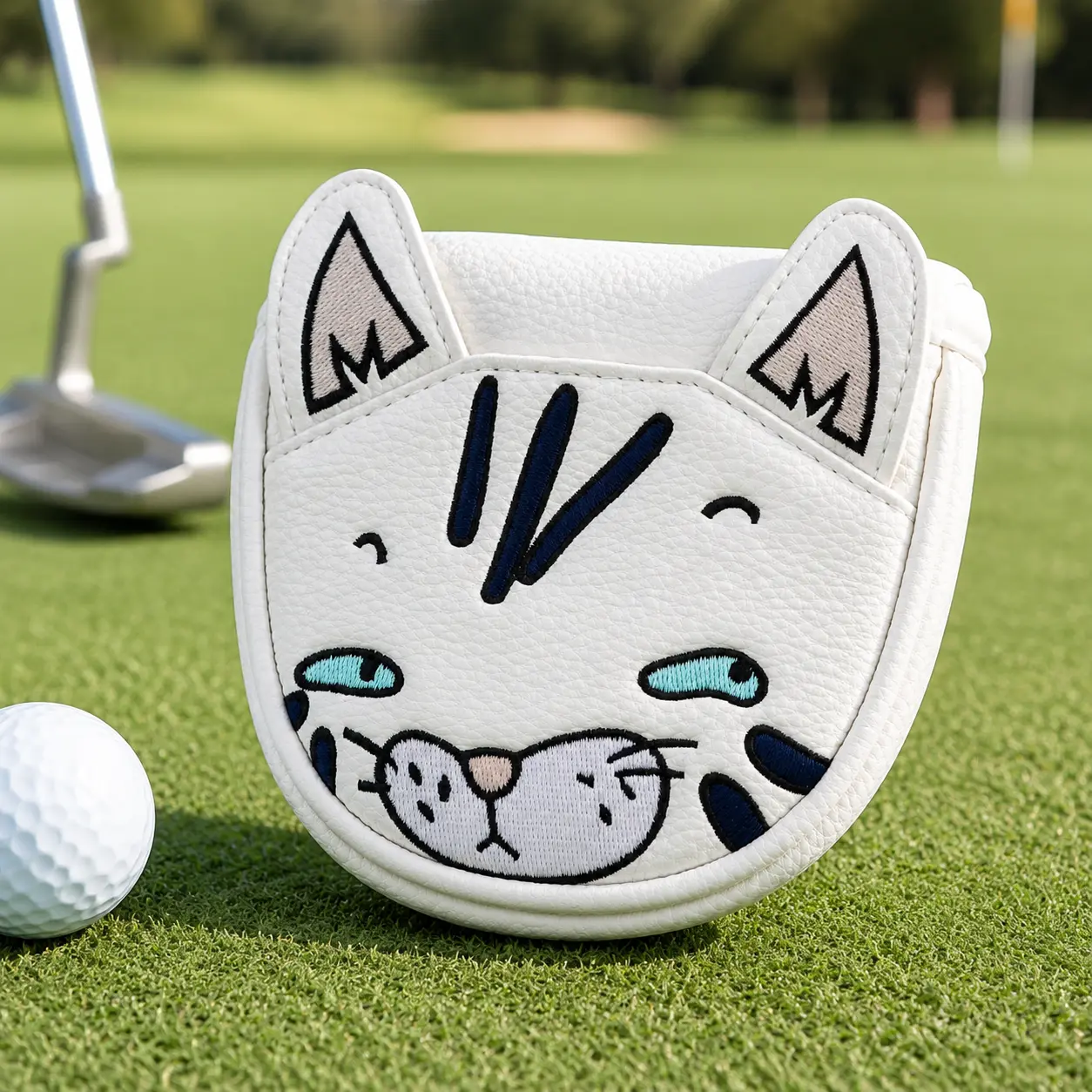 Premium Semi-Circular Golf Putter Cover - Durable Neoprene Fabric, Soft Lining, Universal Fit for Standard Mallet and Blade Putters, Lightweight Scratch and Weather Protection, Weather Proof