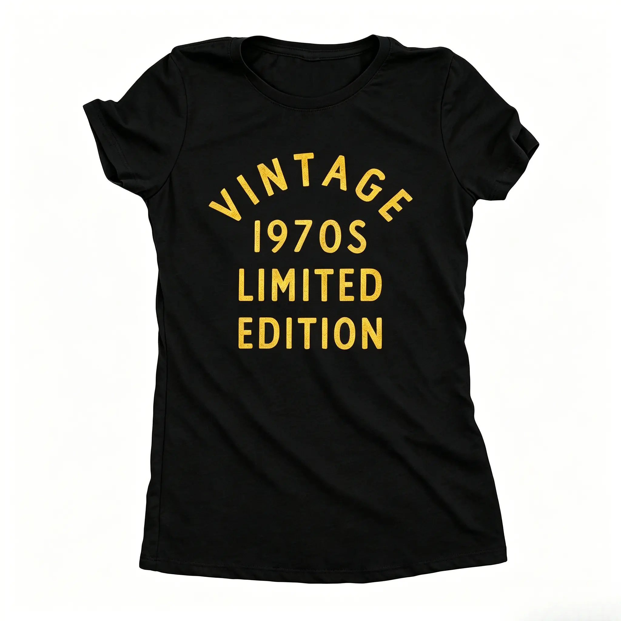 Womens Vintage 1970s Limited Edition T Shirt Funny Cool 1970 Theme Classic Tee for Ladies Funny Womens T Shirts Cute Vintage Fashion Casual Ladies T-Shirt Gift Funny Vintage Top Women's
