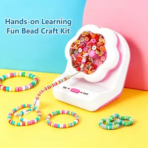 Automatic Bead Stringer, Dual-Use Electric Bowl Rotator, DIY Seed Bead Making Tool, Creative Bracelet Weaving Kit, Girl's Gift Set, DIY Beads, Beaded Bracelet Making Kit