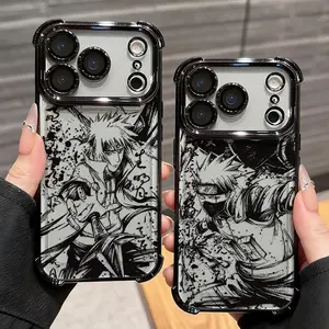Cool Anime Narutos Plating Phone Case For iPhone 17 17e 16e 16 15 14 13 12 11 Pro Max X XR XSMax 7 8 Mini Air Plus Anti-Fall