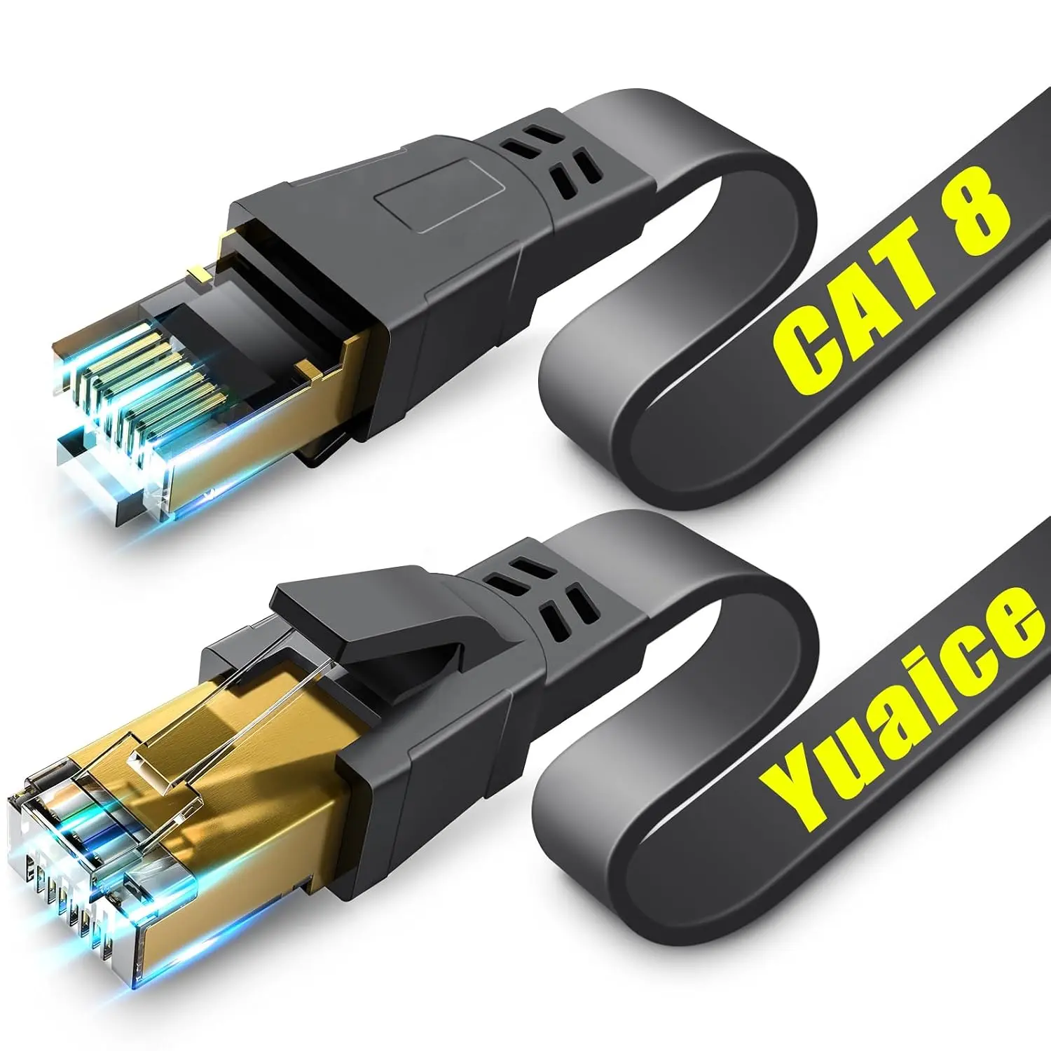 Ethernet Cable, Heavy Duty High Speed Internet Network Cable |   3Ft 6Ft 10Ft 15Ft 20Ft 30Ft 40Ft 50Ft 60Ft 100Ft, Professional LAN Cable Shielded in Wall, Indoor&Outdoor
