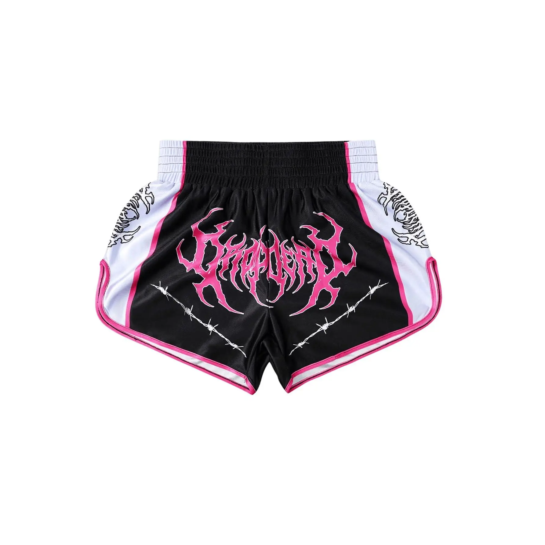 Men's Colorblock Graphic Shorts, Breathable Split-Design Activewear with Elastic Waist for Gym Workouts, Running & Boxing, Soccer Shorts, Rave Shorts