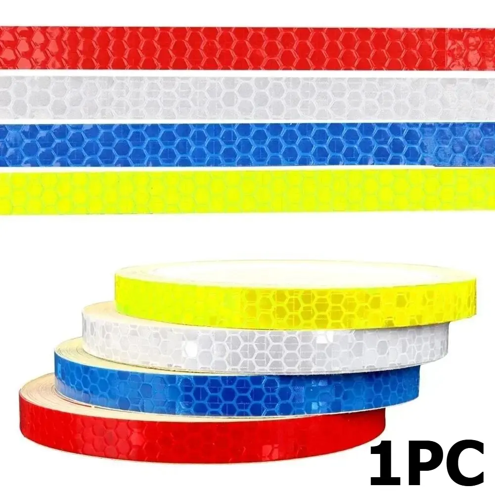 8m Reflective Tape PVC Bicycle Wheels Reflect Fluorescent Sticker Bike Reflective Sticker Strip Tape For Cycling Warning Safety Decal