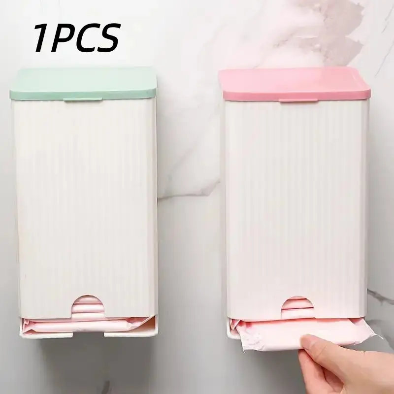 Multi-Functional Wall-Mounted Tissue Box, Toilet Paper Holder, Waterproof No-Drill Design for Bathroom & Office, Convenient Sanitary Napkin Holder, Bathroom Accessories, Bathroom Organization, Bathroom Necessities